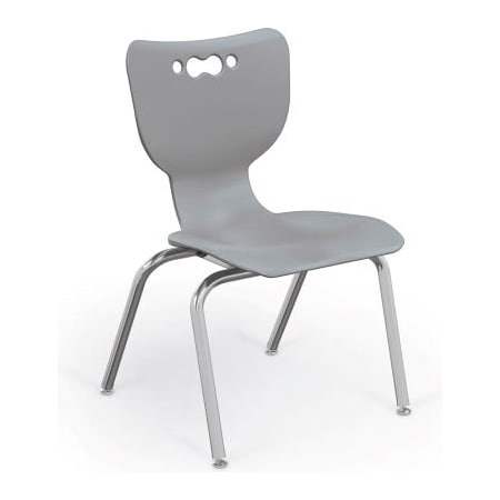 Mooreco Balt Hierarchy 14 Plastic Classroom Chair - Set of 5 - Gray 53314-5-GREY